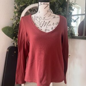 Rust long sleeve AE top